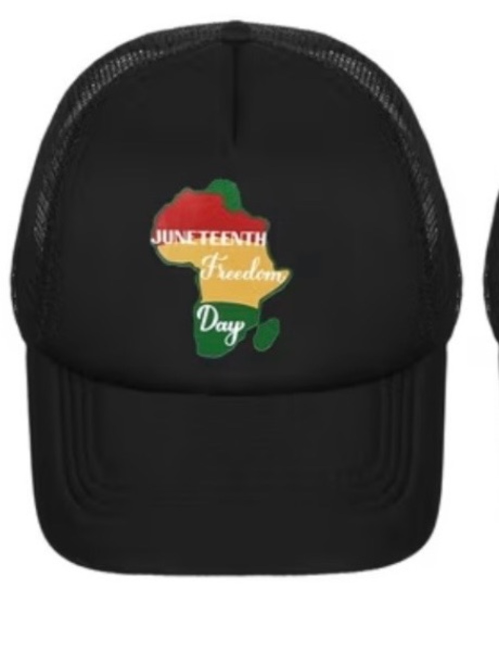 Juneteenth Freedom Day Black Trucker Hat